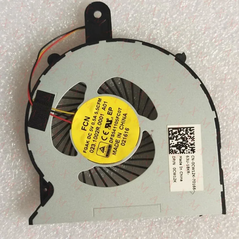 

LL 0CW12K DFS541105FC0T FOR DELL Inspiron 15 3558 Laptop CPU Cooling Fan