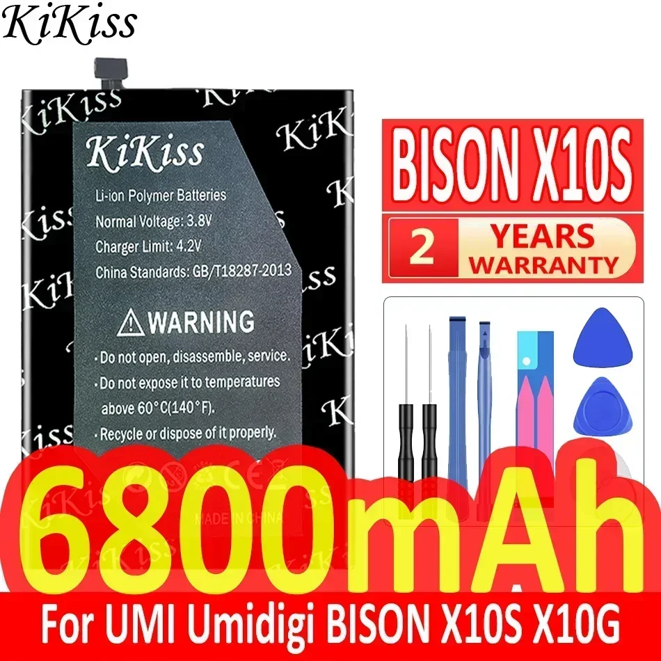 KiKiss Battery 6800mAh For UMI Umidigi BISON X10S X10G