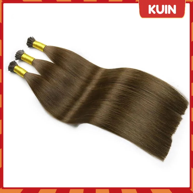 Straight I Tip Human Fusion Hair Original Raw Virgin Human Hair Extensions Keratin Capsules Natural Blonde Color 50pcs Hairpiece