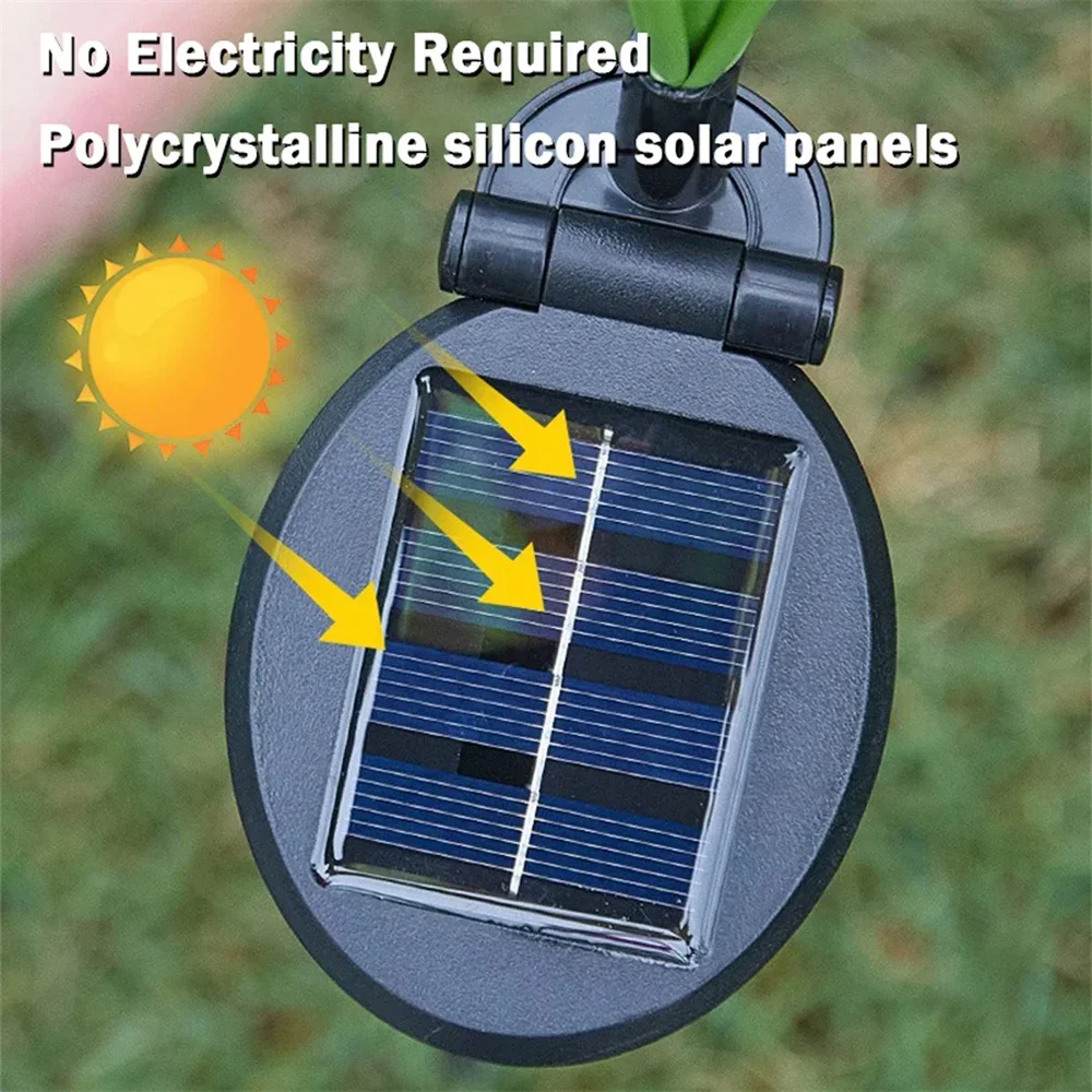 LED Butterfly Waterproof Outdoor Solar Light Fiber Optic Garden Ground Lawn Light Swaying Landscape Decoration Solar 1~2pcs