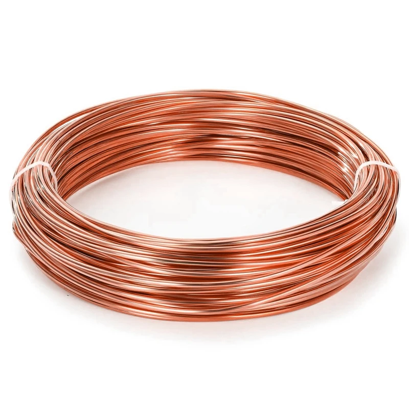 

AA01-8 Gauge 100 Ft Pure Bare Copper Wire For Jewelry Making, Crafts, And Electroculture Gardening