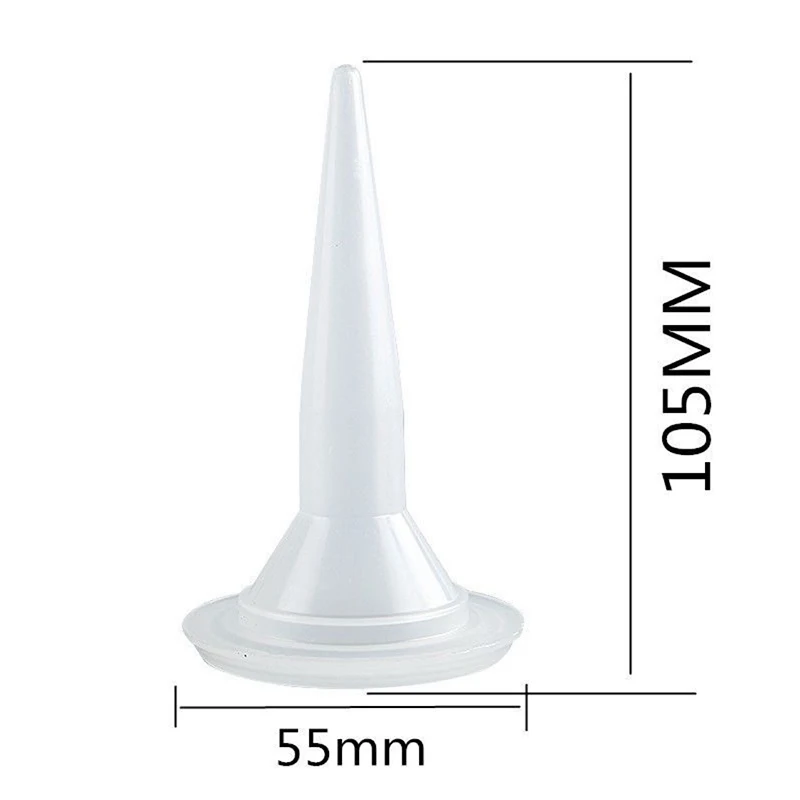 10Pcs Caulking Nozzle Universal Plastic Glue Gun Head Caulking Nozzle Tip Mouth Structural Glue Nozzles Construction Tool Parts