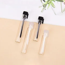 500 TEILE/LOS Klar/Braun/Boden Glas 1ml 2ml Stick Tropfen Parfüm Ätherisches Öl Probe Reagenzglas parfüm Geruch Flasche