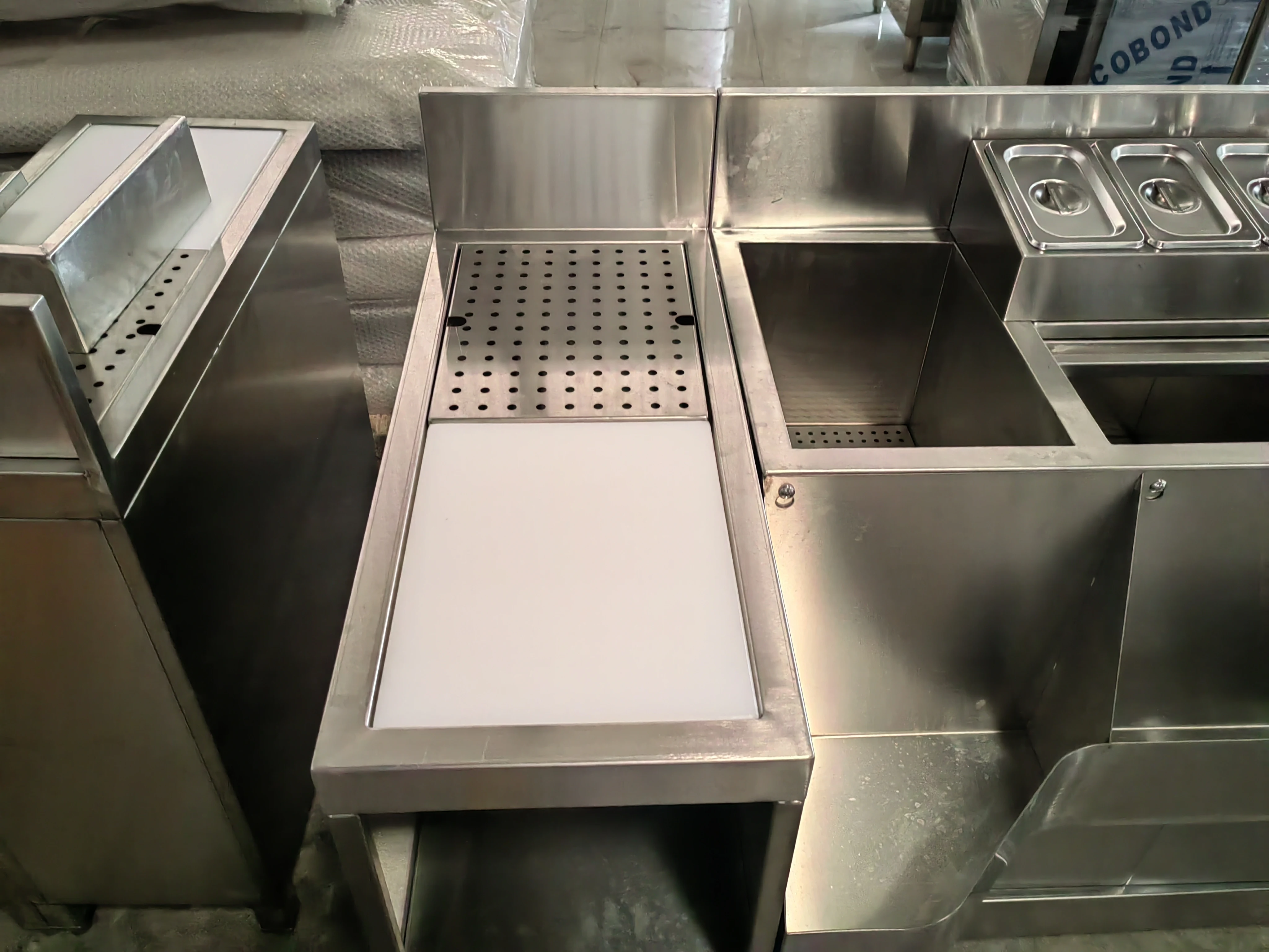 Bar Cabinet Commercial Stainless Steel Simple American Style Bartending Console