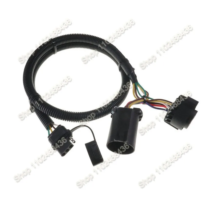 

7-контактный на 4-контактный жгут проводов прицепа, стандартная 7-контактная розетка для адаптера световой панели задней двери, 41-дюймовый провод, заводской буксир