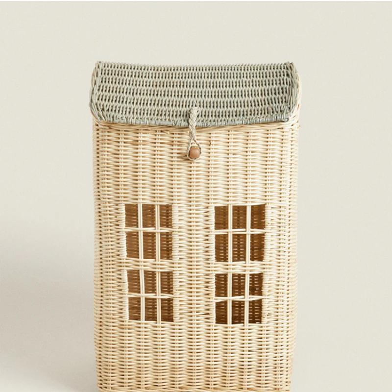 Minority creative design rattan hut basket sundries storage basket