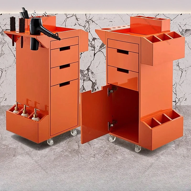 Nordic Multifunctional Salon Trolley Barbershop Storage Creative Tool Cabinet Salon-specific Salon Furniture Kosmetik Wagen FYST