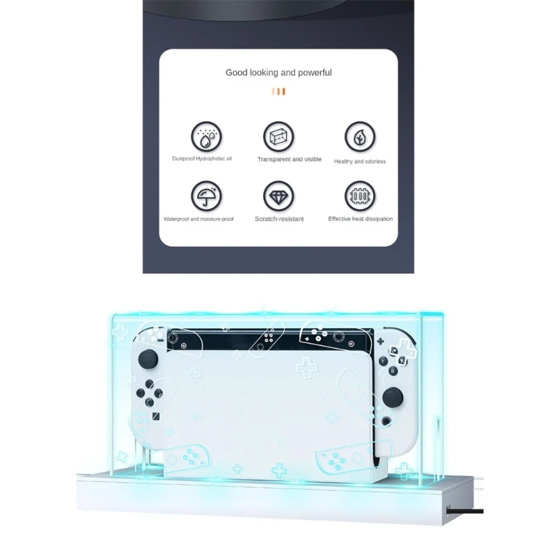 닌텐도 스위치용 투명 먼지 커버, OLED 보호 커버, 보호 슬리브, 아크릴 디스플레이 박스 쉘, NS 게임 액세서리, 신제품