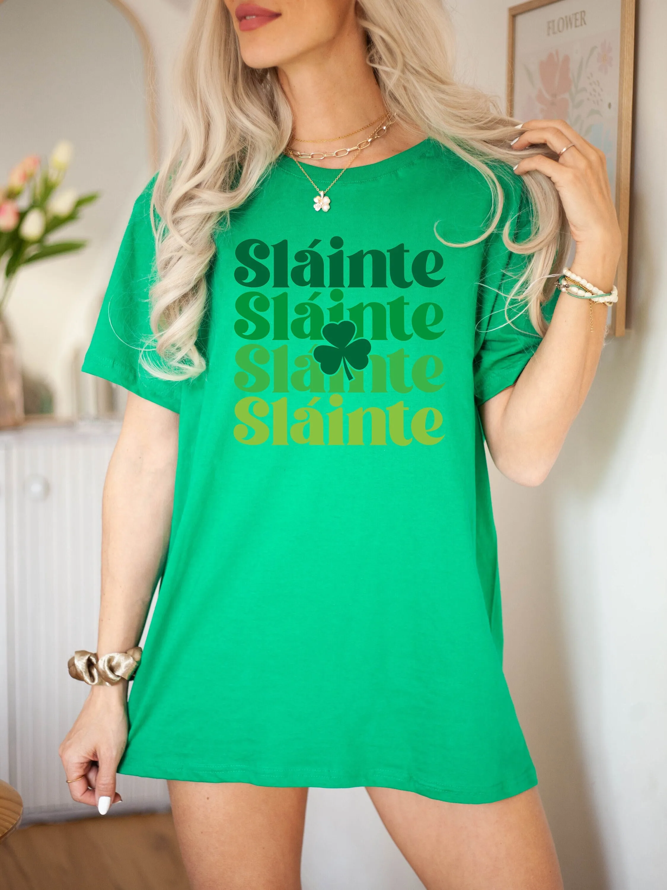 Slainte Shırt St Paddys Day Shirt T Saint Patricks Shamrock Shenanigans Irish