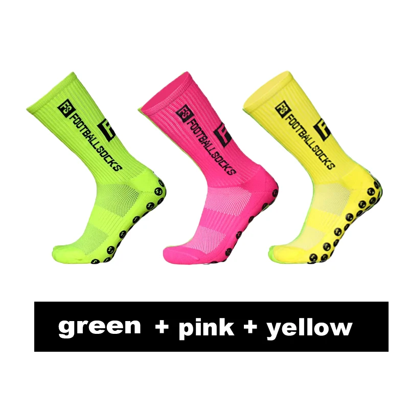 3/1 Paar Nieuwe Stijl FS Voetbalsokken Ronde Siliconen Zuignap Grip Anti Slip Voetbalsokken Sport Mannen Vrouwen honkbal Rugby Sokken