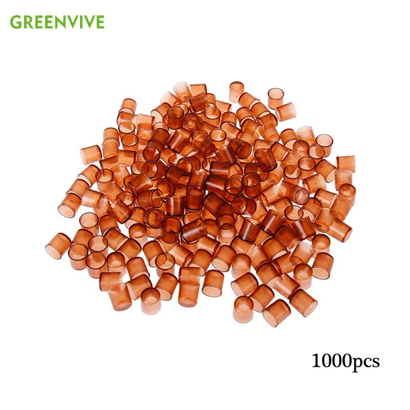 1000PCS Queen Bee Rearing Cell Cups Plastic Brown Color Cells Cages Room Cups Queen Bee Cell Cage Cup Beekeeping Equipment