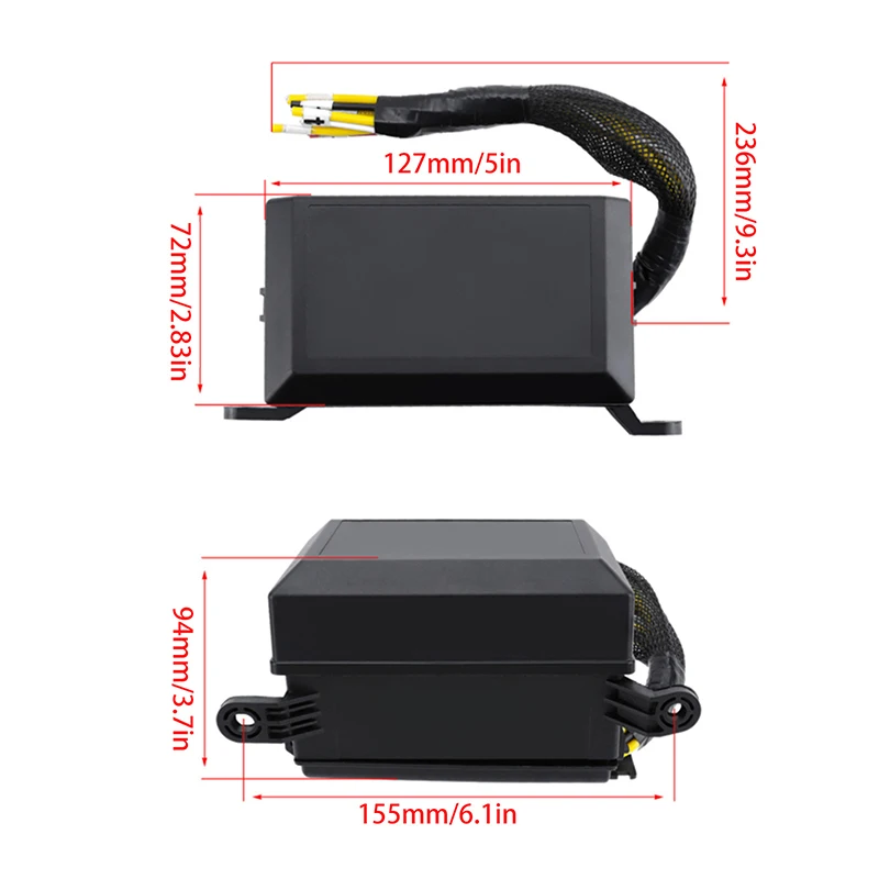 24V 12V Relay Box 6 Way Relay Fuse Box 12 AWG Pre-wired Waterproof Relay Box 6 Slot ATC/ATO Fuse Relay Block for Car Marine