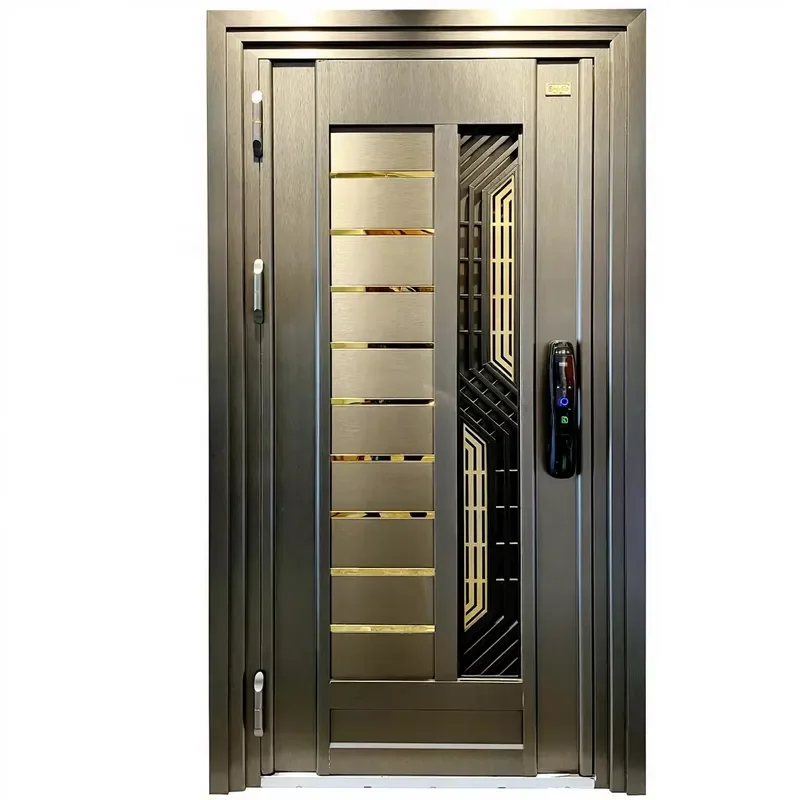Factory Direct Sale Customized 304 Stainless Steel Door Modern Security Entrance Door Swing Door