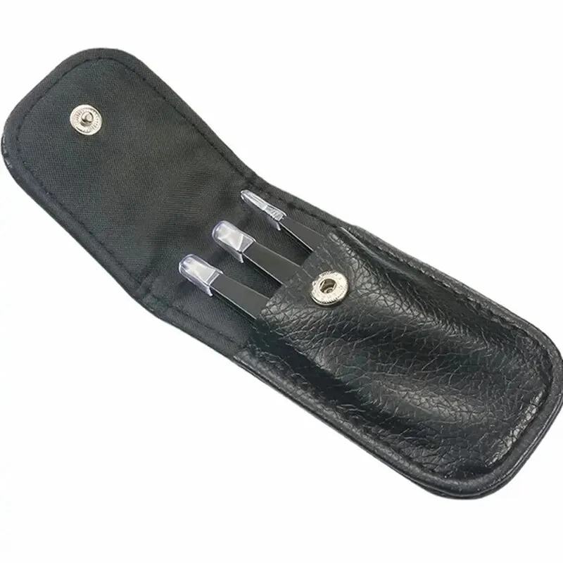 

Набор из 3 высококачественных пинцетов: плоские, скошенные и заостренные — прецизионные пинцеты для бровей из нержавеющей стали — высокоточные