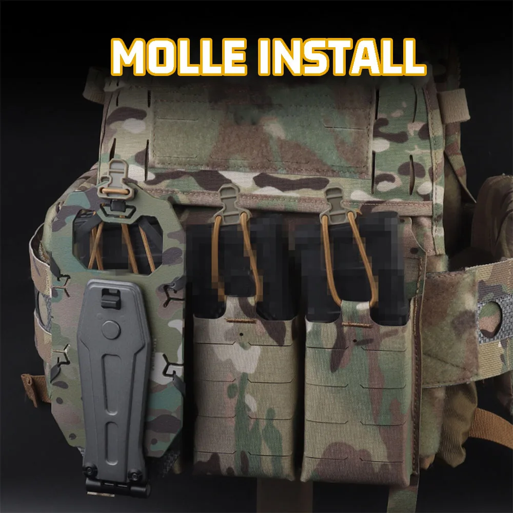 Tactical MOLLE Phone Holder Airsoft Hunting Plate Carrier Vest Attachments for Screen Size 4.7