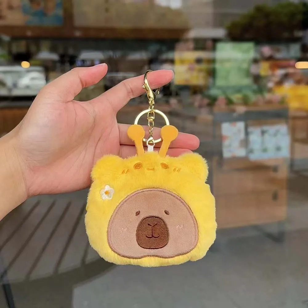 Desktop Doll Capybara Plush Keychain Bag Hanging Cute Plush Toy Capybara Plush Coin Purse Kapibara Cartoon Capibara Pendant