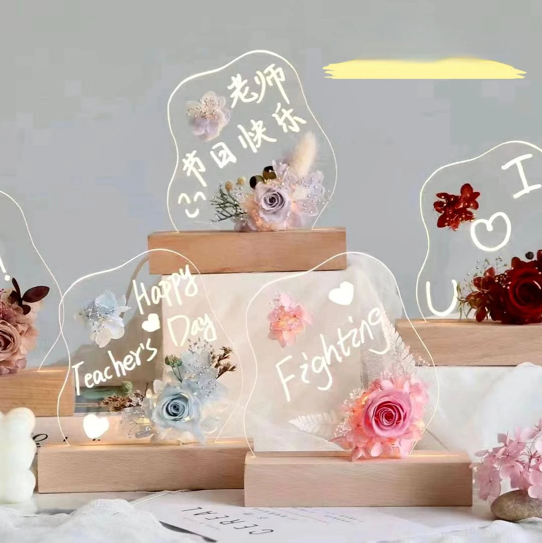 

Night Light Acrylic Light-Emitting Base Diy Acrylic Board Ins Photography Background Shooting Props Decoration