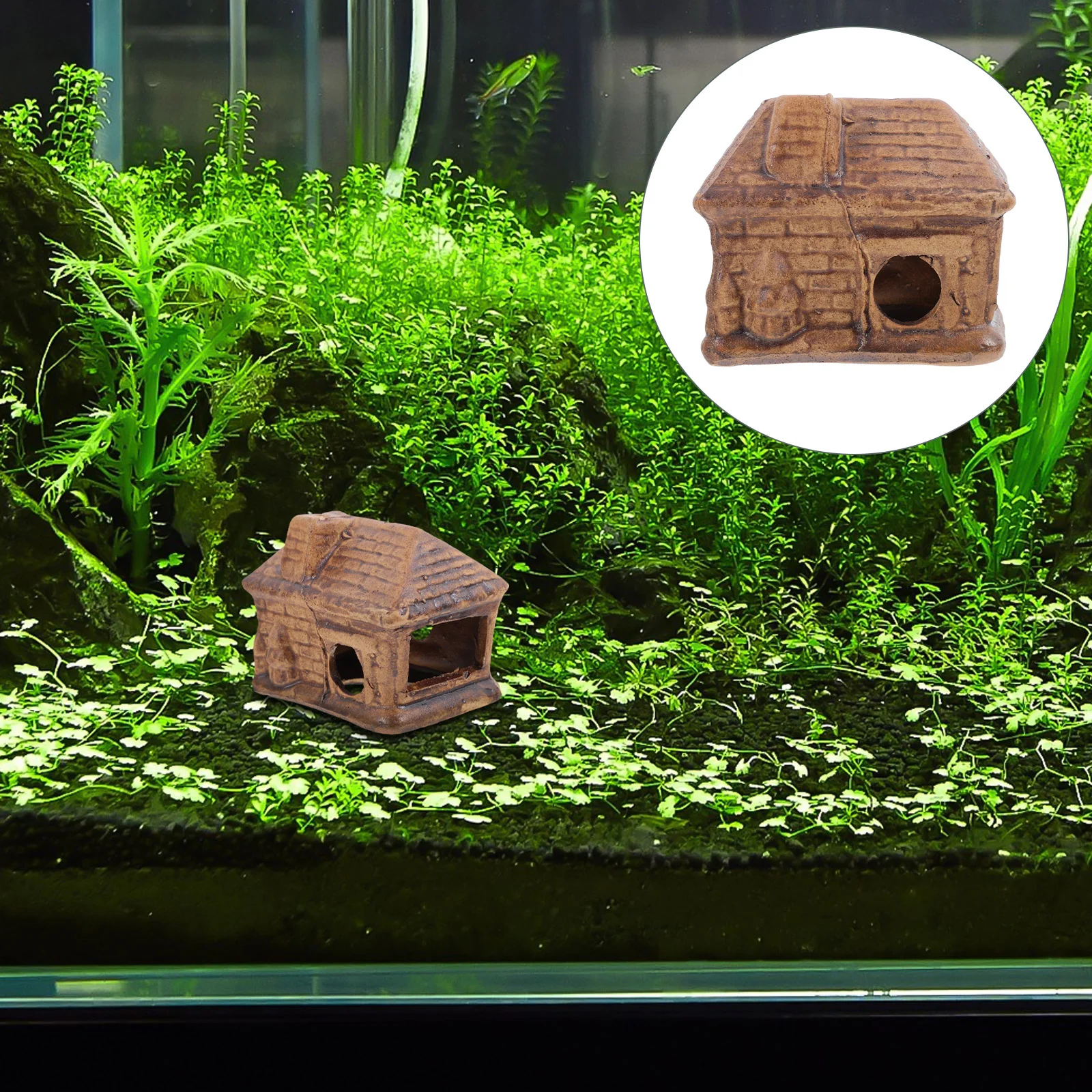 

Fish and Shrimp Hideout House Tank Tanks Decorations Aquarium Equipment Decorate Accessories Ceramics Cave Landscaping Betta