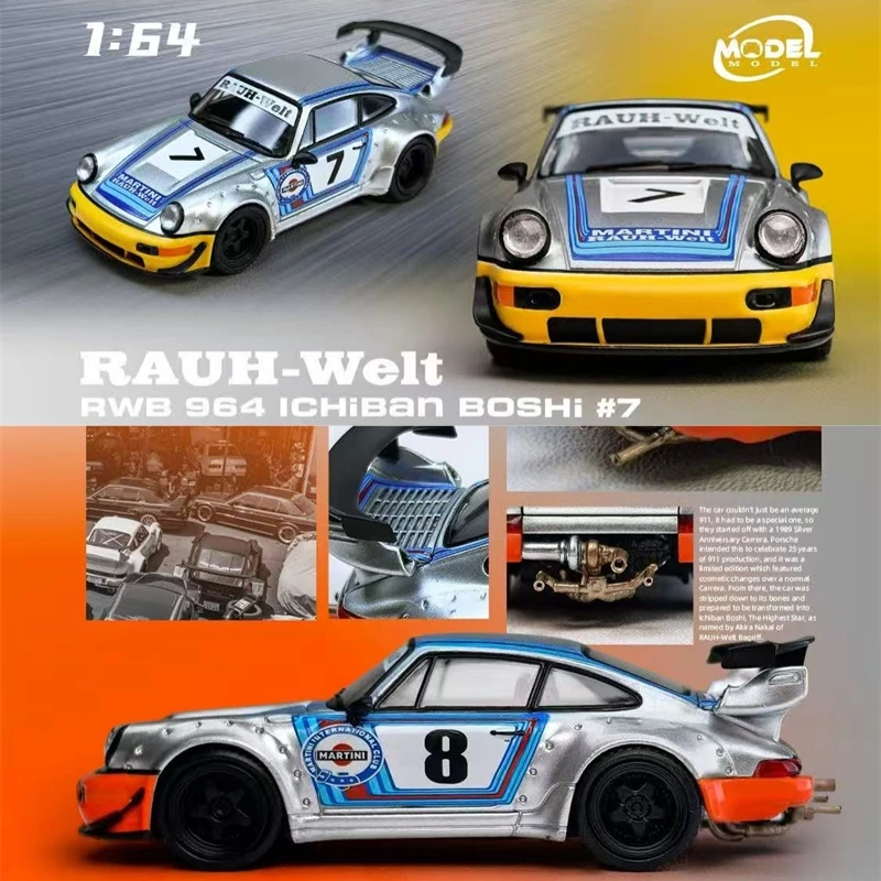 (الطلب المسبق) ModelModel 1:64 RWB964 Ichiban Boshi Diecast Collector's Vehicle Model Car