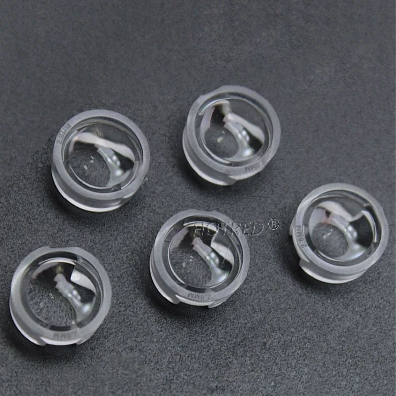 100pcs LED Lens 1W 3W 13mm 15 30 45 60 90 100 Degree Free Holder for IR Optics Convex Acrylic Lens Reflector Collimator