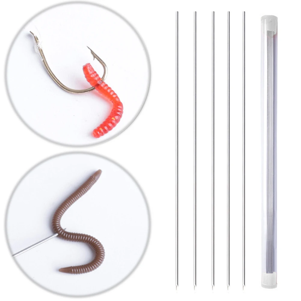 5 قطعة ربط دودة الأرض إبرة دودة الطعوم إبرة الفولاذ المقاوم للصدأ الصيد تزوير إبرة الصيد الطعوم أداة لصيد سمك الشبوط