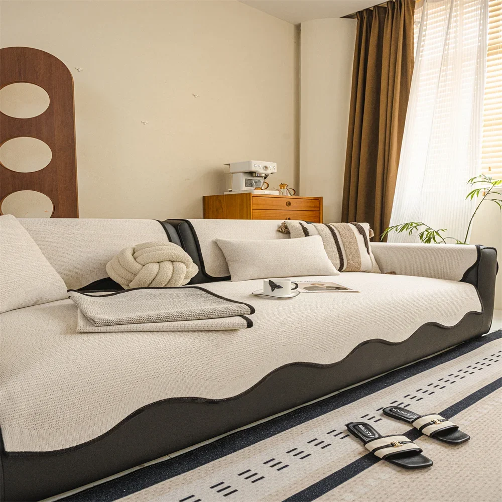 Sofa Cushion New Style Imitation Cotton and Linen All-season Anti-slip Cross-border Sofa Cover Full-cover Sofa Scarf