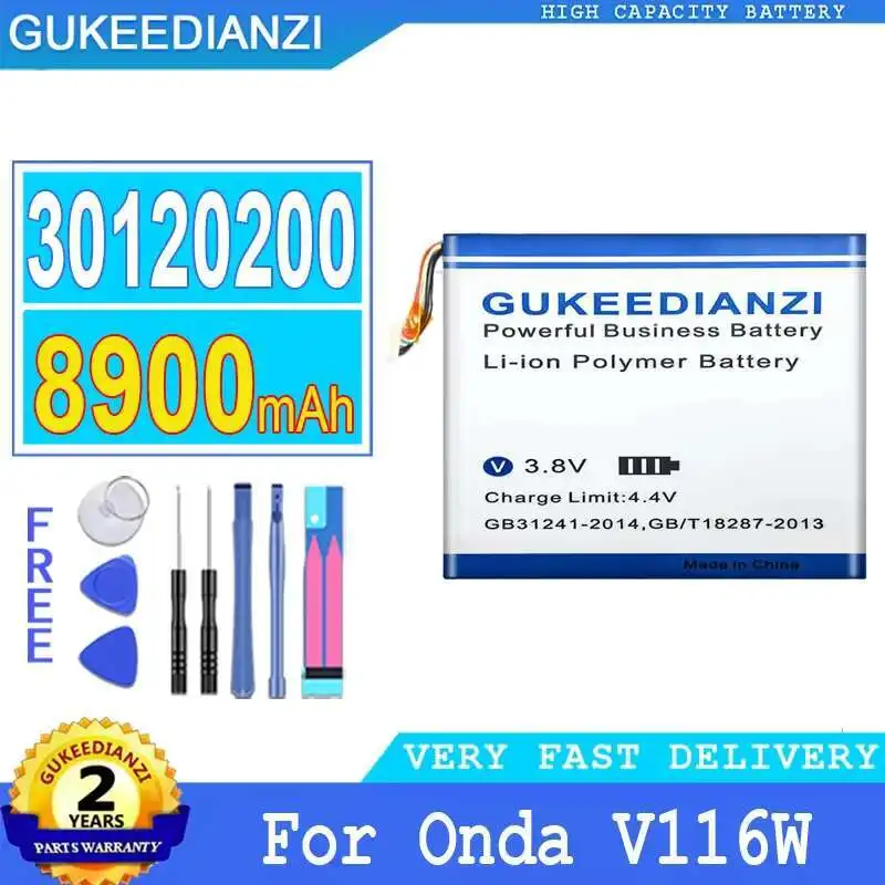 

Laptop Battery 8900Mah 30120200 For Onda V116W Good Low-Temperature Performance