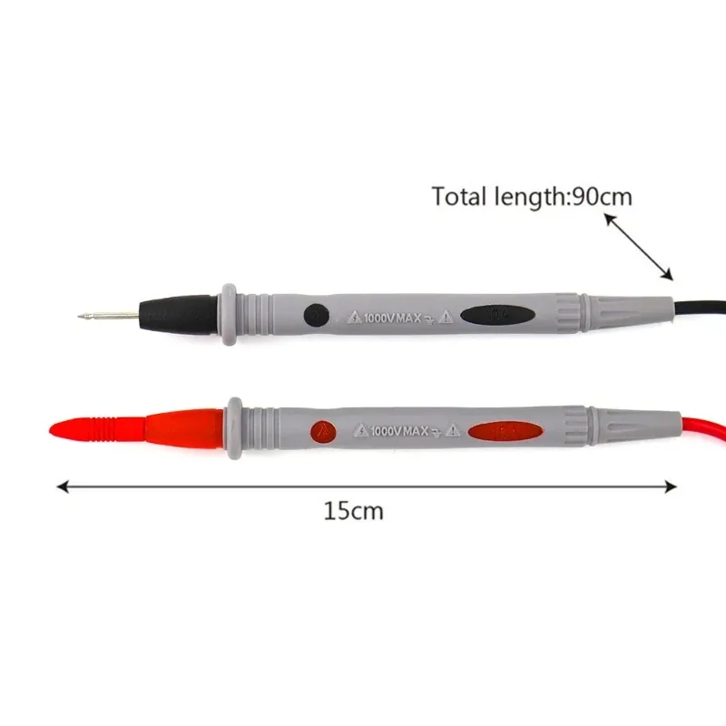 20A 1000V Multimeter Test Heads Needle Pin Digital Multi Meter Head Wire Pen Cable Kit Multimeter Voltmeter Silicone Tester Kit