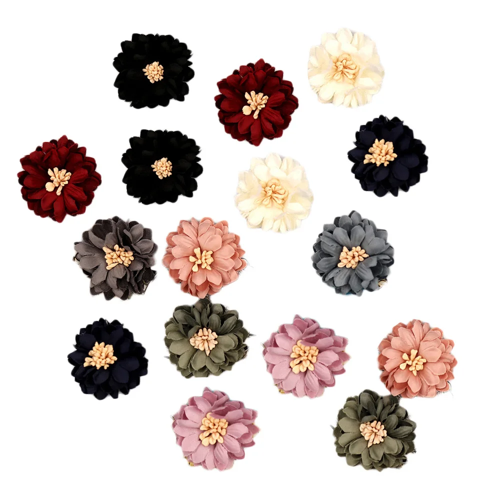 20 قطعة مقلد أقحوان زين النسيج زهرة الزينة للملابس أكياس الأحذية القبعات Crafts بها بنفسك الحرف ديكور البحرية #3