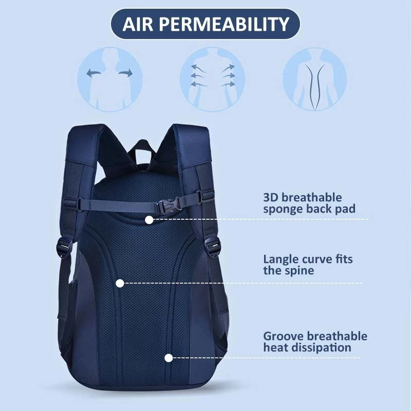 Backpack For Kids Elementary School Student Boys Schoolbag Grade 1-6 Lightweight Backpack Waterproof