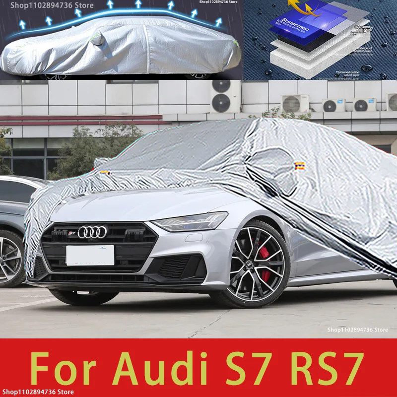 

For Audi S7 RS7 Outdoor Protection Full Car Covers Snow Cover Sunshade Waterproof Dustproof Exterior Car accessories