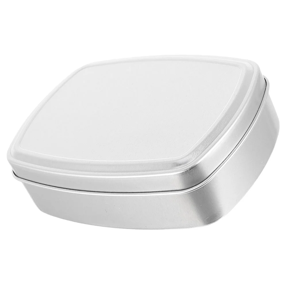 Metal Container with Lid Aluminum Box Soap Travel Aluminium Holder Case Can Storage Cans Bar