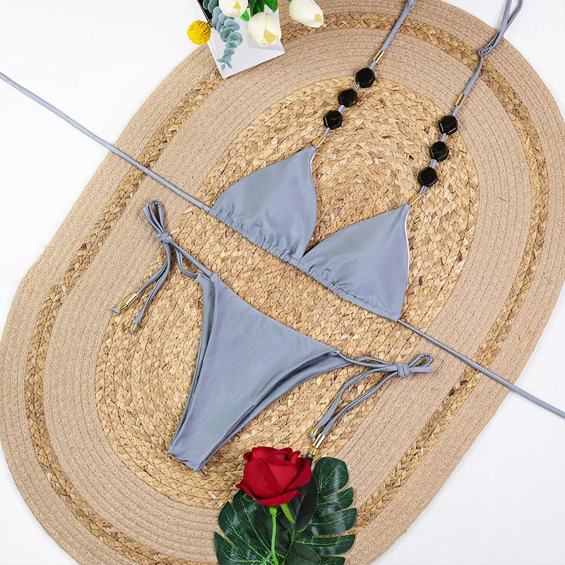 Micro Bikini Push Up Women Swimsuits 2026 Sexy Female Swimwear Brazilian Bikini Set Thong Biquini Swim Suits Solid Beachwear