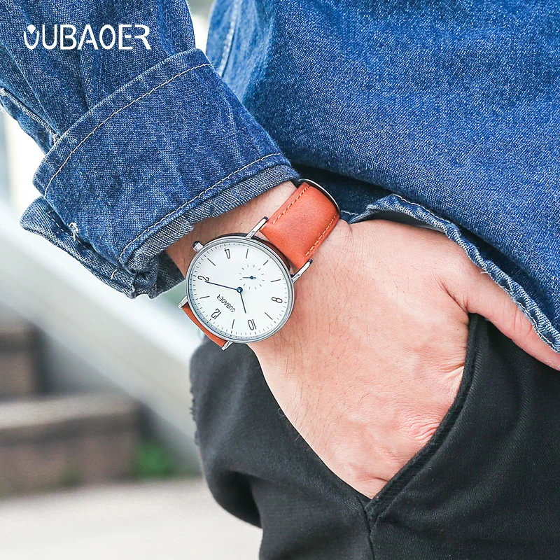 40mm New OUBAOER Men\'s Quartz Watches Sapphire Luxury Chronograph Stainless Steel Waterproof Men\'s Watch Relogio Masculino