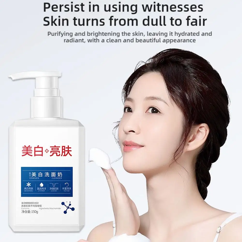 150g Whitening Cleanser Unisex Skin Cleanser Clean Deep Cleansing Mite Facial Skin Cleanser Removal Cream Care J4F1