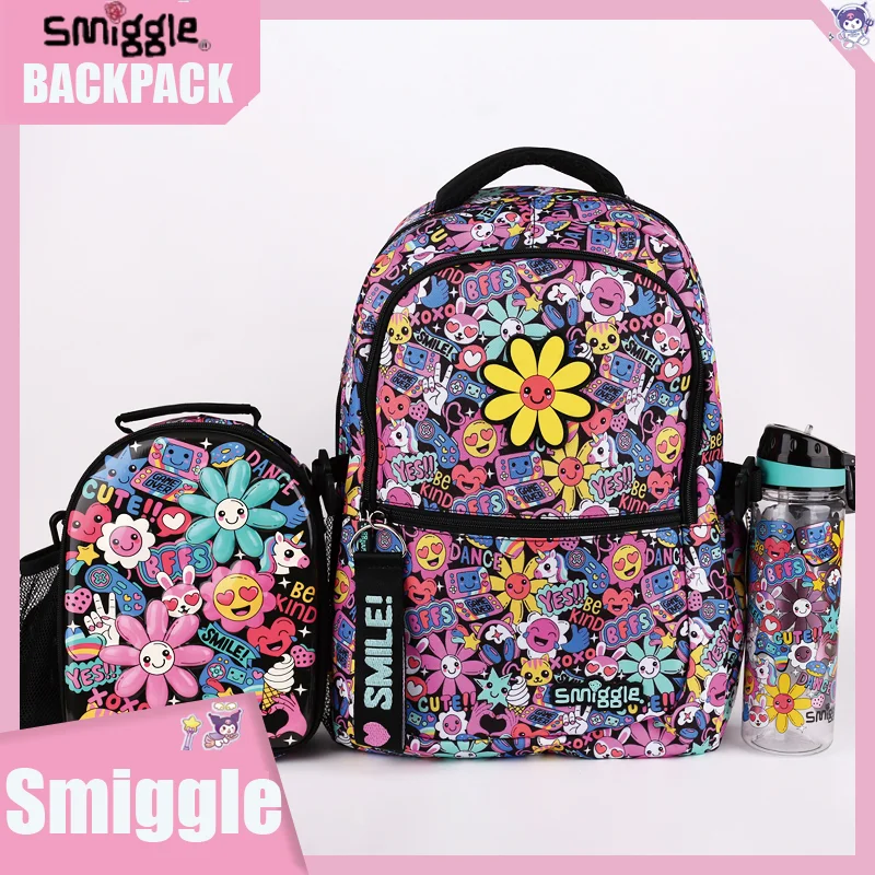 

Новый австралийский Smiggle, рюкзак для студентов с уменьшением нагрузки, ручка, набор канцелярских принадлежностей, детские школьные сумки большой вместимости с подсолнухом