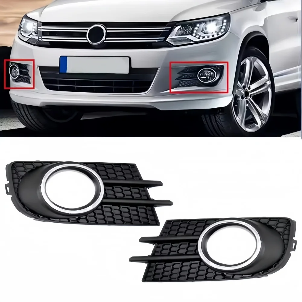 For Daily Wear Protection Black Fog Lamp Frame Lamp Holder Bracket Sleek Chrome Finish Direct Replacement Part