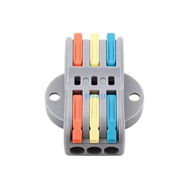E15A 10Pcs Quick Wire Connector Fast Space Saving Push in Terminals Block