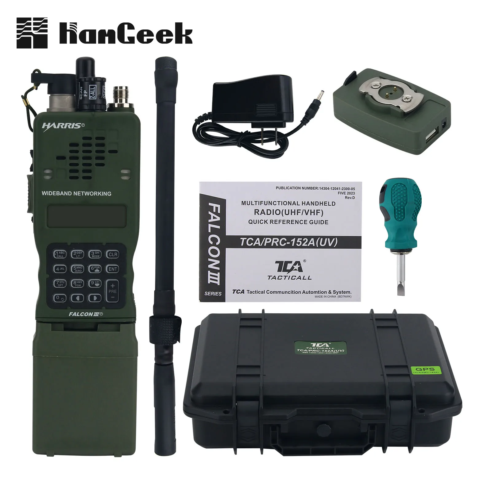 HamGeek TCA/PRC-152A Remastered GPS Version Aluminum Alloy Multifunctional Tactical Walkie Talkie KDU Controller