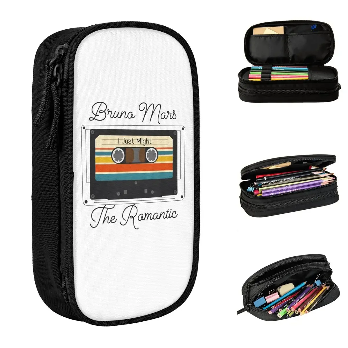 The Romantic Tour Bruno Mars 2026 Pencil Cases Pencil Box Pen Holder Bag School Supplies Gift Stationery
