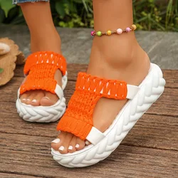 Designer Women Platform Slippers new Summer Gladiator Sandals Thick Heels Casual Shoes Outdoor Lightweight Slippers Slides Women