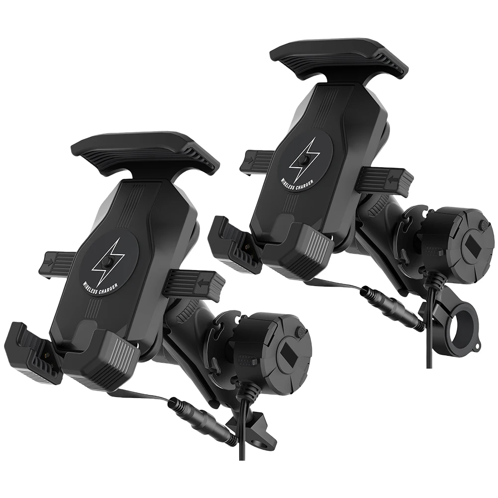 15 Вт беспроводная зарядка велосипед противоударный держатель для мобильного телефона быстрое зарядное устройство крепление для телефона на мотоцикле алюминиевый сплав для телефонов 4-7 дюймов
