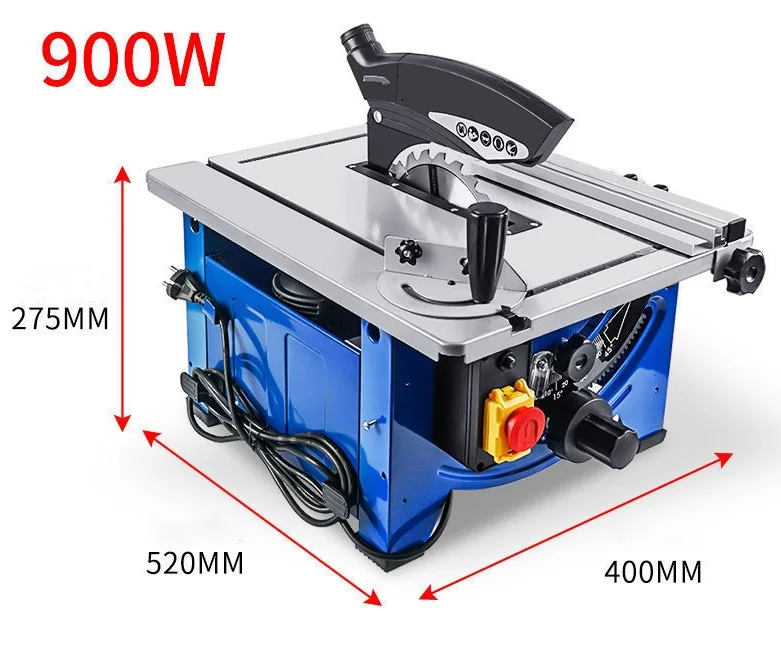 Dust-free Multifunctional Electric Sliding 8inch woodworking portable table saw mill machine wood cutting