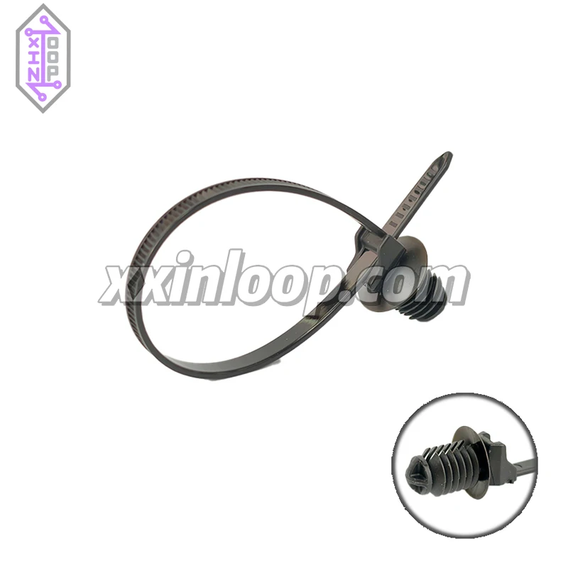 157‐00280 Кабельная стяжка с круглым отверстием Fir Tree, 170 мм, 4,7 мм, с диском, отверстие до 45 мм, панель 8,8-9,2 мм