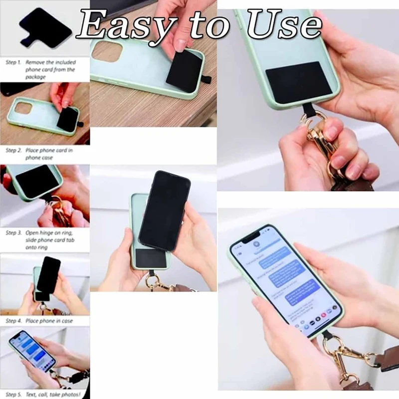 Phone Strap With Zippered Pouch, Clip And Go Strap For Phone With Wallet Crossbody, Phone Strap Crossbody