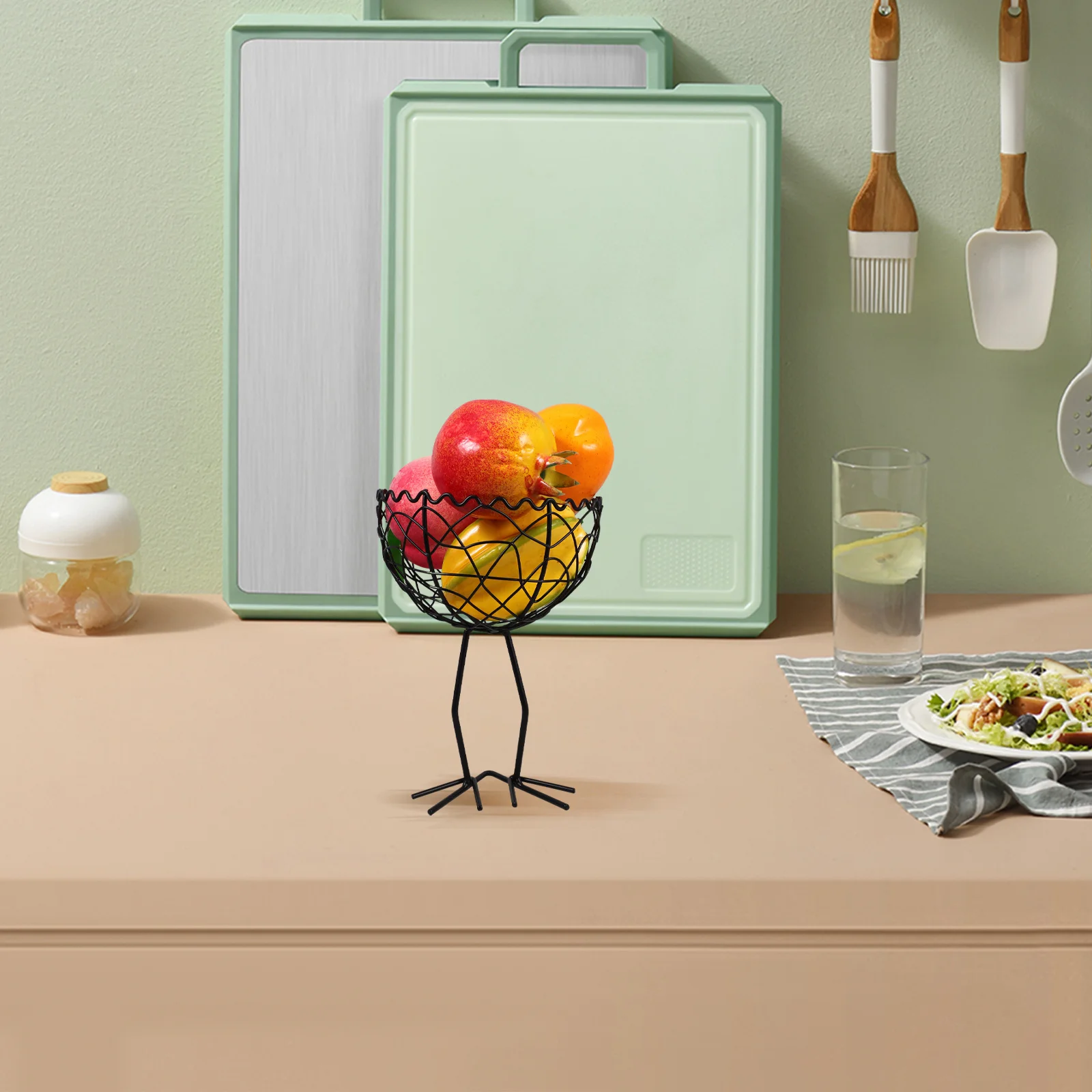 

Iron Wire Fruit Vintage Metal Snack Storage Basket For Kitchen Desktop Vegetable Organizer Hollow Mesh Table Basket