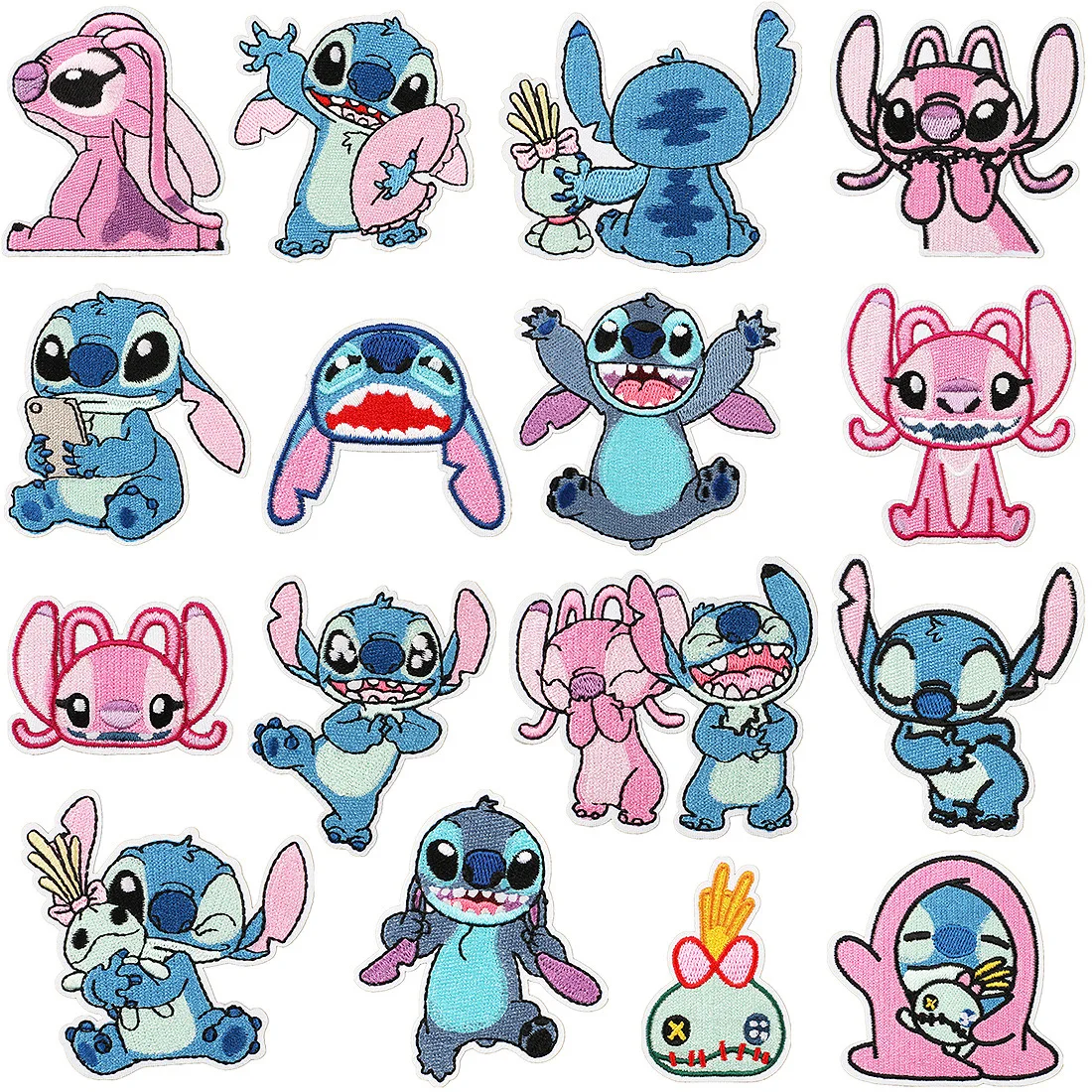 

Disney Anime Lilo & Stitch Cloth Patch Cartoon Stitch Angel Embroidery Patch Decoration Children's Clothing Hole Patch Wholesale