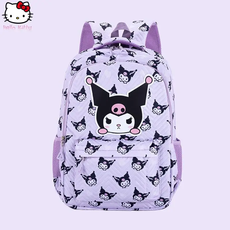 

Аниме новый мультфильм Sanrio Hello Kitty студенческий рюкзак большой вместимости Kuromi молодежный легкий весовой модный школьный рюкзак