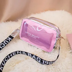 Trend frauen Schulter Tasche Sommer Transparente Gelee Tasche Weibliche Strand Umhängetaschen Candy Farbe Damen Handtaschen Mädchen Geldbörse