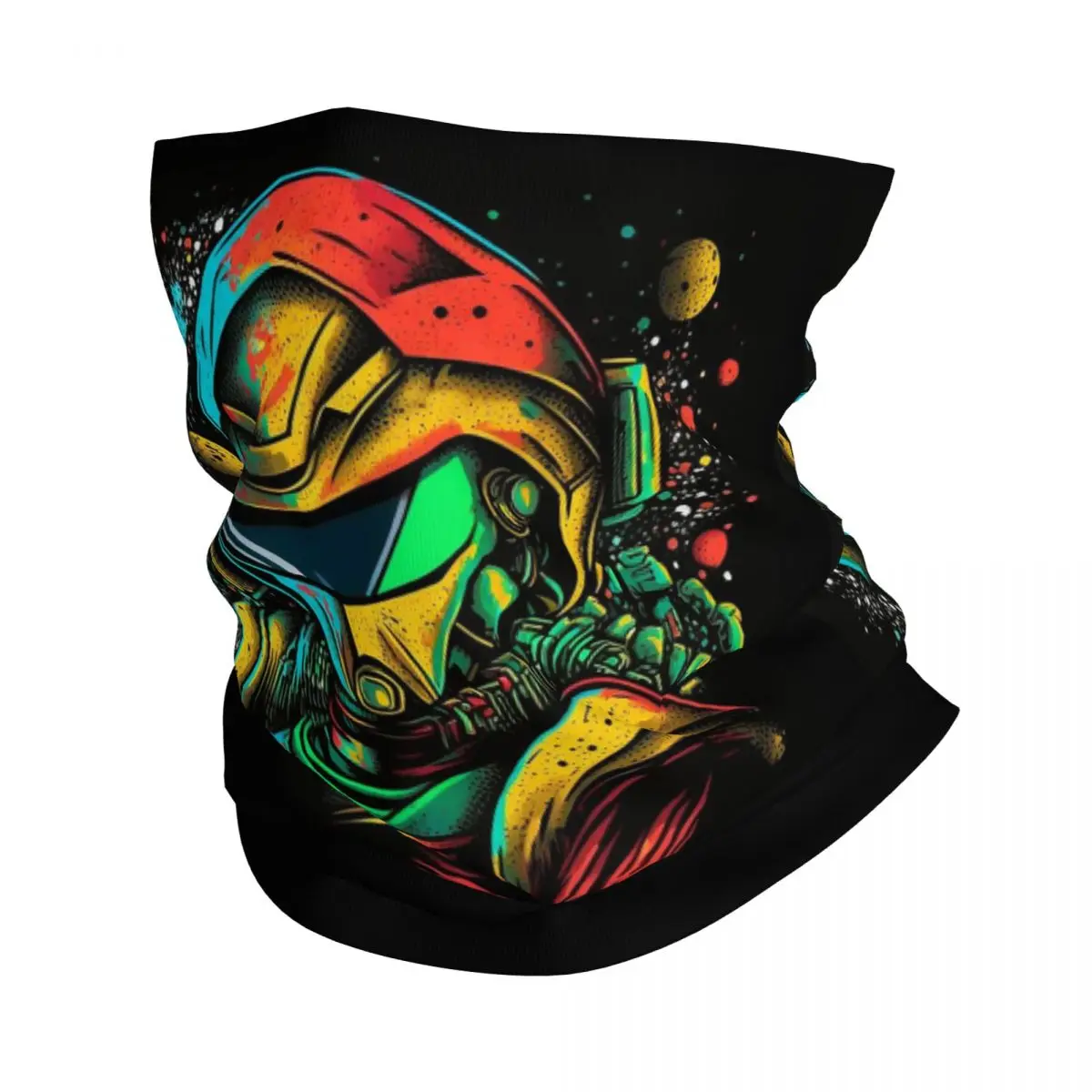 Metroid Samus Aran Metroid Graffiti Stylizowany wzór Bandana na szyję Szalik z nadrukiem Ciepły szalik rowerowy do biegania unisex